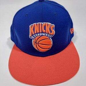 New Era 59fifty 5950 NBA NYK New York Knicks Wool Blue Fitted Cap Hat 7-1/8